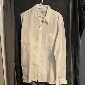 Men's White Button-Down Shirt by Europann